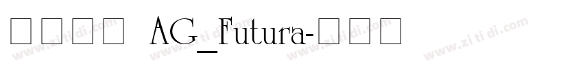 英文字体 AG_Futura字体转换